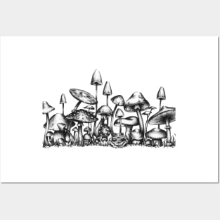 Mushroom forest Posters and Art